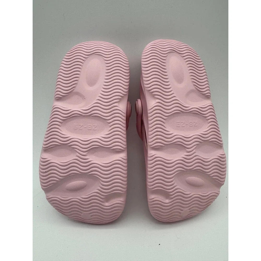 Kids Pink Clogs Size‎ 11 12 Charms Included Slip On Lightweight Sandals